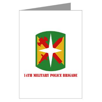 14MPB - M01 - 02 - SSI - 14th Military Police Bde - Greeting Cards (Pk of 20)