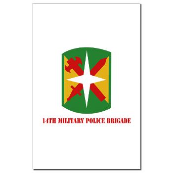 14MPB - M01 - 02 - SSI - 14th Military Police Bde with Text - Mini Poster Print - Click Image to Close
