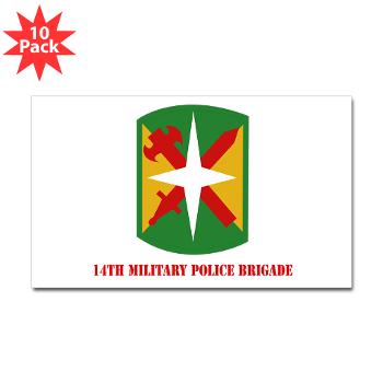 14MPB - M01 - 01 - SSI - 14th Military Police Bde - Sticker (Rectangle 10 pk)