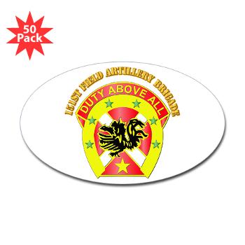 151FAB - M01 - 01 - DUI - 151st Field Artillery Bde with Text - Sticker (Oval 50 pk) - Click Image to Close