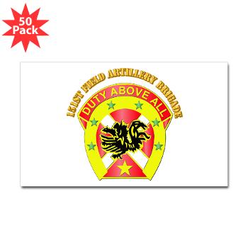 151FAB - M01 - 01 - DUI - 151st Field Artillery Bde with Text - Sticker (Rectangle 50 pk) - Click Image to Close