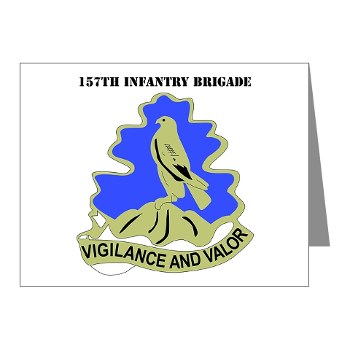 157IB - M01 - 02 - DUI - 157th Infantry Brigade with Text Note Cards (Pk of 20)