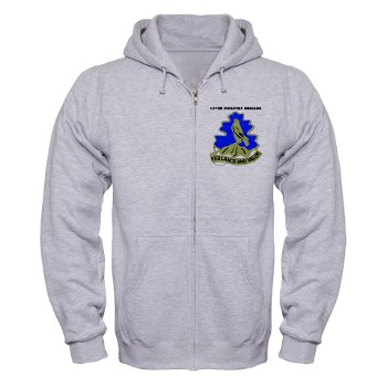 157IB - A01 - 03 - DUI - 157th Infantry Brigade with Text Zip Hoodie