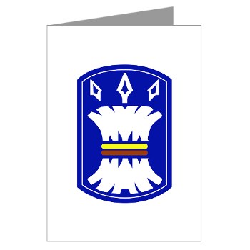 157IB - M01 - 02 - SSI - 157th Infantry Brigade Greeting Cards (Pk of 10) - Click Image to Close
