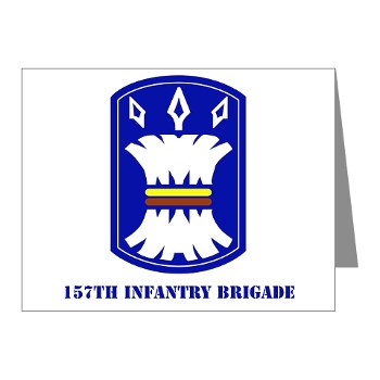 157IB - M01 - 02 - SSI - 157th Infantry Brigade with Text Note Cards (Pk of 20)