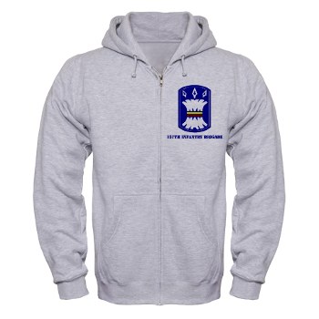 157IB - A01 - 03 - SSI - 157th Infantry Brigade with Text Zip Hoodie - Click Image to Close