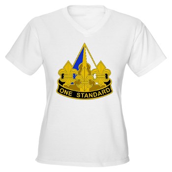 158IB - A01 - 04 - DUI - 158th Infantry Brigade Women's V-Neck T-Shirt