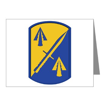 158IB - M01 - 02 - SSI - 158th Infantry Brigade Note Cards (Pk of 20) - Click Image to Close
