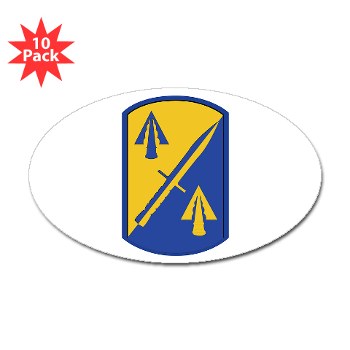 158IB - M01 - 01 - SSI - 158th Infantry Brigade Sticker (Oval 10 pk) - Click Image to Close