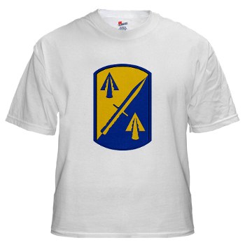 158IB - A01 - 04 - SSI - 158th Infantry Brigade White T-Shirt - Click Image to Close
