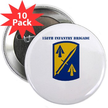 158IB - M01 - 01 - SSI - 158th Infantry Brigade with Text 2.25" Button (10 pack)