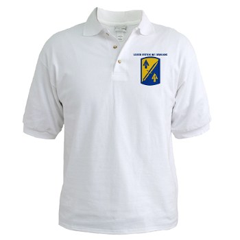 158IB - A01 - 04 - SSI - 158th Infantry Brigade with Text Golf Shirt - Click Image to Close