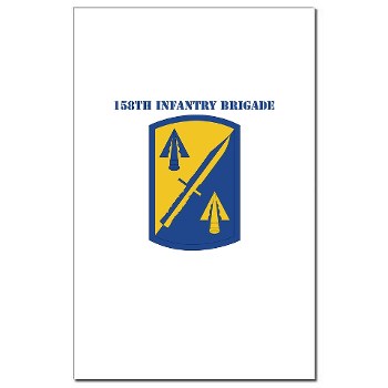 158IB - M01 - 02 - SSI - 158th Infantry Brigade with Text Mini Poster Print