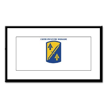 158IB - M01 - 02 - SSI - 158th Infantry Brigade with Text Small Framed Print