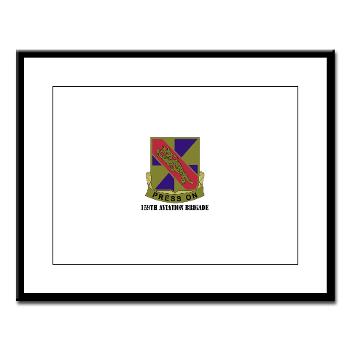159AV - M01 - 02 - DUI - 159th Aviation Brigade with Text - Large Framed Print
