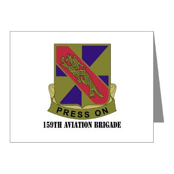 159AV - M01 - 02 - DUI - 159th Aviation Brigade with Text - Note Cards (Pk of 20)