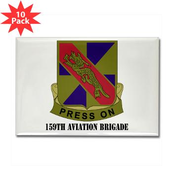 159AV - M01 - 01 - DUI - 159th Aviation Brigade with Text - Rectangle Magnet (10 pack)