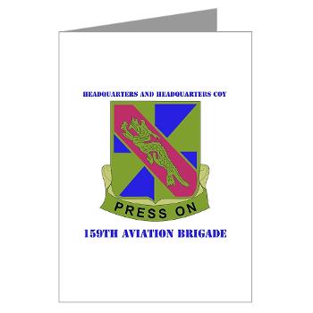 159HHC - M01 - 02 - Headquarter and Headquarters Coy with Text - Greeting Cards (Pk of 20)