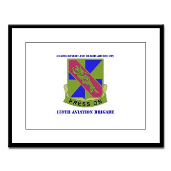 159HHC - M01 - 02 - Headquarter and Headquarters Coy with Text - Large Framed Print