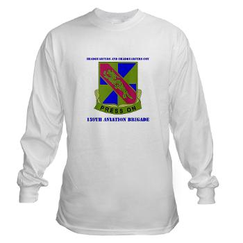 159HHC - A01 - 03 - Headquarter and Headquarters Coy with Text - Long Sleeve T-Shirt