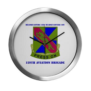 159HHC - M01 - 03 - Headquarter and Headquarters Coy with Text - Modern Wall Clock
