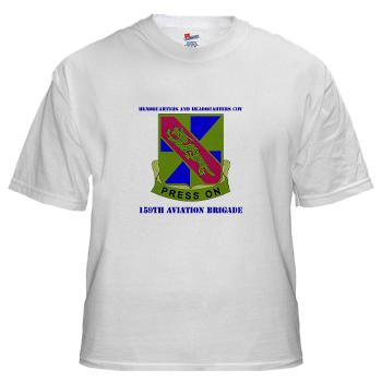 159HHC - A01 - 04 - Headquarter and Headquarters Coy with Text - White T-Shirt