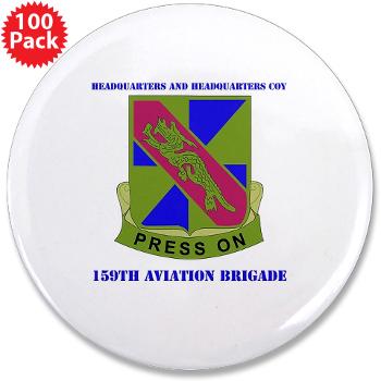 159HHC - M01 - 01 - Headquarter and Headquarters Coy with Text - 3.5" Button (100 pack)