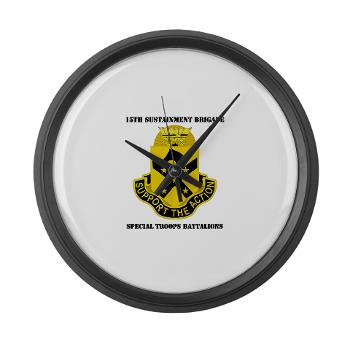 15BSTB - M01 - 03 - DUI - 15th Brigade - Special Troops Bn with Text Large Wall Clock