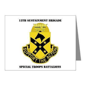 15BSTB - M01 - 02 - DUI - 15th Brigade - Special Troops Bn with Text Note Cards (Pk of 20)