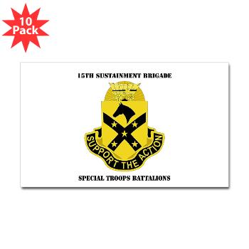 15BSTB - M01 - 01 - DUI - 15th Brigade - Special Troops Bn with Text Sticker (Rectangle 10 pk)