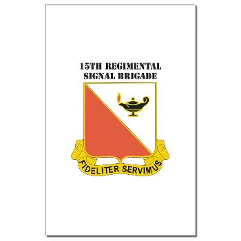 15RSB - M01 - 02 - DUI - 15th Regimental Signal Bde with text - Mini Poster Print