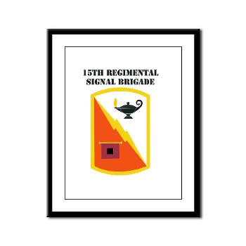 15RSB - M01 - 02 - SSI - 15th Regimental Signal Bde with text - Framed Panel Print