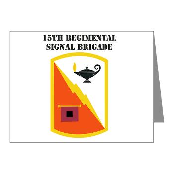 15RSB - M01 - 02 - SSI - 15th Regimental Signal Bde with text - Note Cards (Pk of 20)