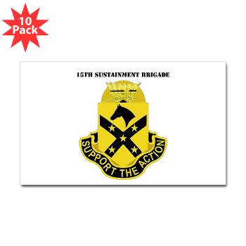 15SB - M01 - 01 - DUI - 15th Sustainment Bde with Text - Sticker (Rectangle 10 pk)