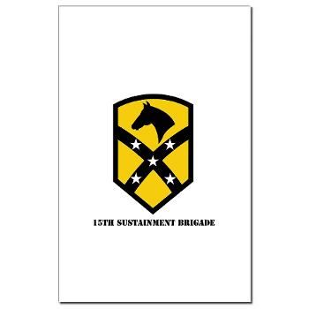 15SB - M01 - 02 - SSI - 15th Sustainment Bde with text - Mini Poster Print