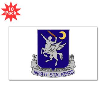 160SOAR - M01 - 01 - DUI - 160th Special Operations Aviation Regiment - Sticker (Rectangle 10 pk)