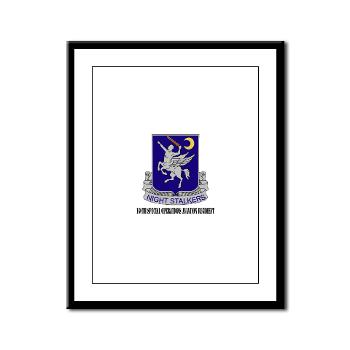 160SOAR - M01 - 02 - DUI - 160th Special Operations Aviation Regiment with Text - Framed Panel Print
