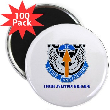 166AB - M01 - 01 - DUI - 166th Aviation Brigade with Text - 2.25" Magnet (100 pack)