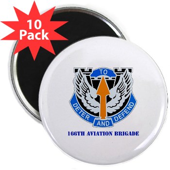 166AB - M01 - 01 - DUI - 166th Aviation Brigade with Text - 2.25" Magnet (10 pack)