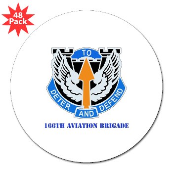 166AB - M01 - 01 - DUI - 166th Aviation Brigade with Text - 3" Lapel Sticker (48 pk) - Click Image to Close
