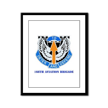 166AB - M01 - 02 - DUI - 166th Aviation Brigade with Text - Framed Panel Print