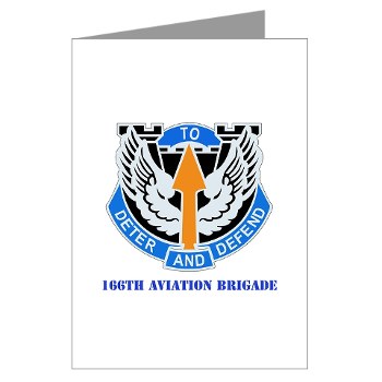166AB - M01 - 02 - DUI - 166th Aviation Brigade with Text - Greeting Cards (Pk of 10)