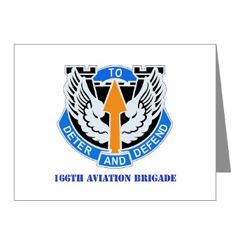 166AB - M01 - 02 - DUI - 166th Aviation Brigade with Text - Note Cards (Pk of 20)