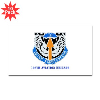 166AB - M01 - 01 - DUI - 166th Aviation Brigade with Text - Sticker (Rectangle 10 pk)