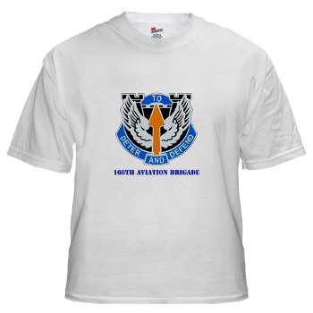 166AB - A01 - 04 - DUI - 166th Aviation Brigade with Text - White T-Shirt - Click Image to Close