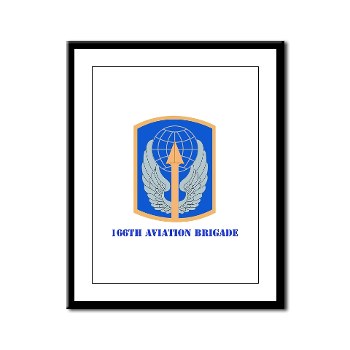 166AB - M01 - 02 - SSI - 166th Aviation Brigade with Text - Framed Panel Print