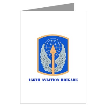 166AB - M01 - 02 - SSI - 166th Aviation Brigade with Text - Greeting Cards (Pk of 10)