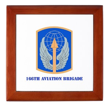 166AB - M01 - 03 - SSI - 166th Aviation Brigade with Text - Keepsake Box