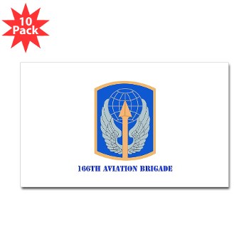 166AB - M01 - 01 - SSI - 166th Aviation Brigade with Text - Sticker (Rectangle 10 pk) - Click Image to Close
