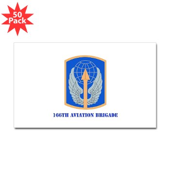 166AB - M01 - 01 - SSI - 166th Aviation Brigade with Text - Sticker (Rectangle 50 pk) - Click Image to Close
